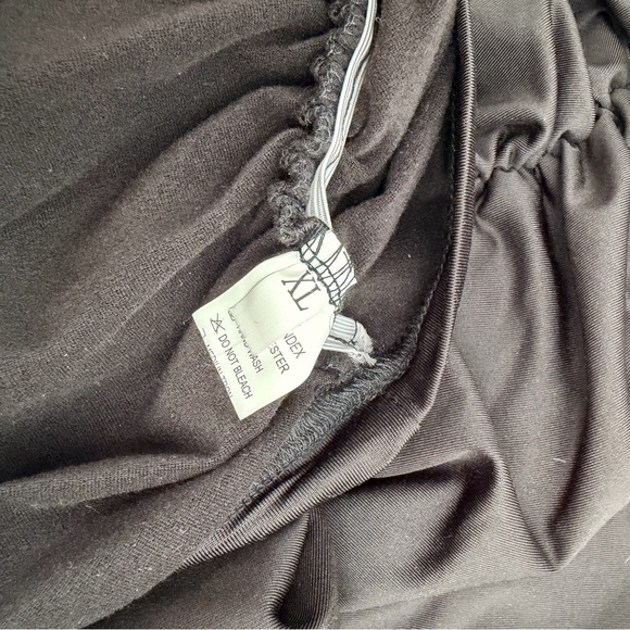 Black XL Ruched Cutout Bodycon Mini Dress Long Sleeve Club Party - Picture 6 of 6